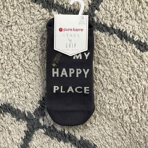 Pure Barre Dark Gray Grip Socks